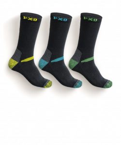 FXD SK-2 Crew Socks 2x Gold/Black 1x Blue/Black & Green/Black