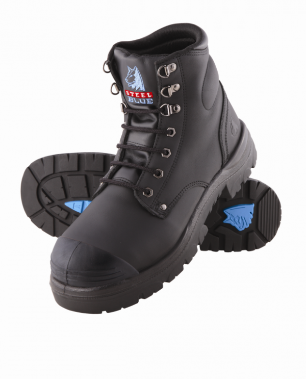 Steel Blue Argyle Scuff Boot Lace Up Black 312652 UK Sizes