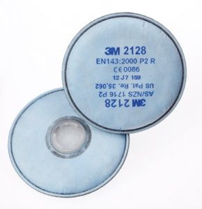 3M 2128 Particulate Filter, GP2, with Nuisance Level Organic Vapour/Acid Gas Relief