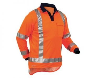 Bison Microfibre Hi-Vis Polo TTMC-W Long Sleeve 243052