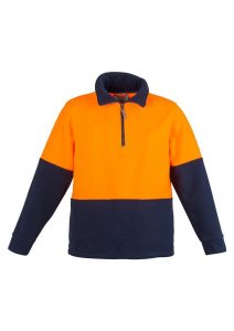 Syzmik Polar Fleece Half Zip Jumper Hi Vis