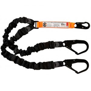 LINQ Double Elasticated Lanyard 1 x Snap Hook 2 Scaff Hooks