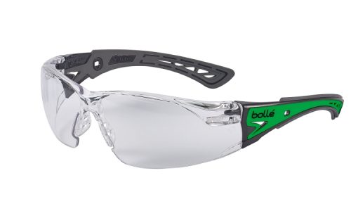 Bolle Rush Plus Plat Safety Glasses Clear C/W Glow Arms