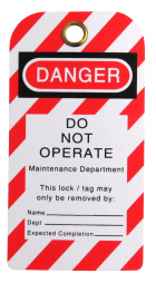 Lockout Tag–danger do not operate