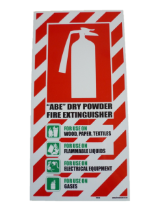 CHUBB Dry Powder Sign Fire Extinguisher Mini Blazon