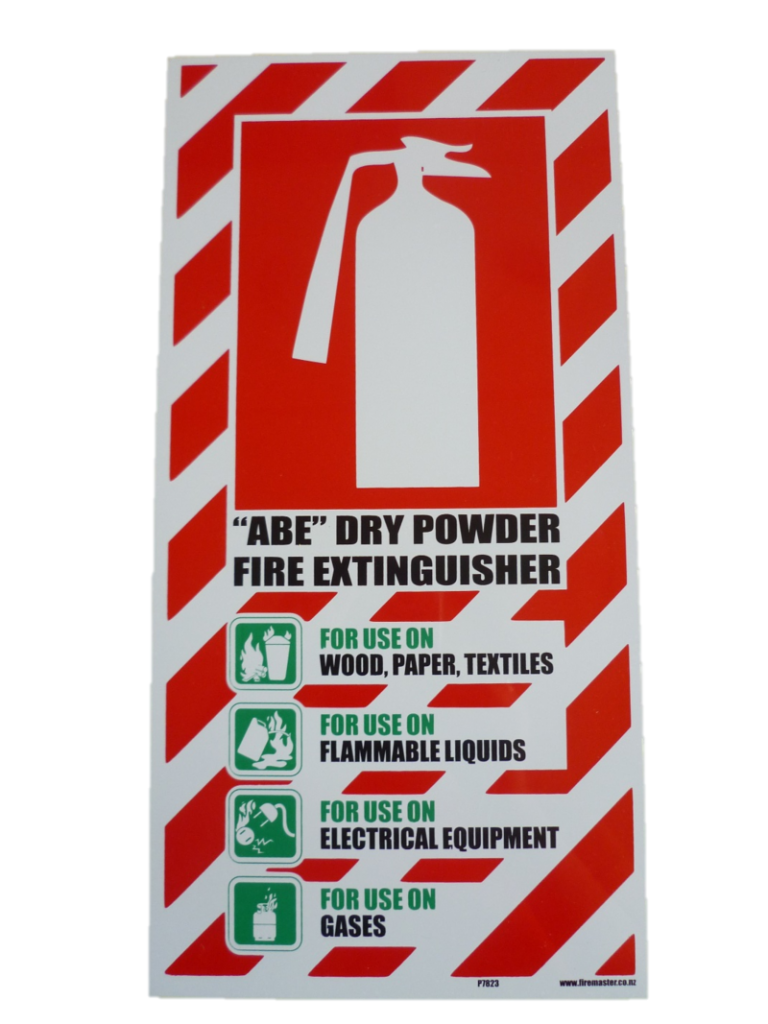 CHUBB Dry Powder Sign Fire Extinguisher Mini Blazon Safety1st