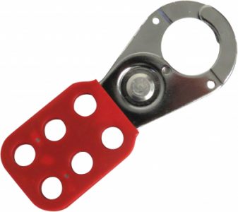HASP lock out – steel with vinyl coated – 1.5″ – Red