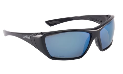 Sunglasses Bolle Hustler Polarised Blue Flash Safety Glasses