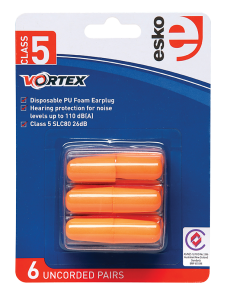 Esko Disposable Earplug Vortex Class 5 6pk