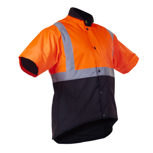 Caution Vest Oilskin Day/Night Short Sleeve