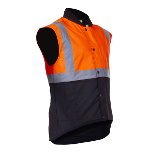 Caution Sleeveless Oilskin Day/Night Vest