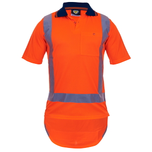 Caution Orange Polo Short Sleeve TTMC Microfibre PCP1221