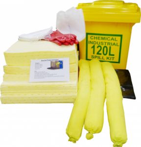 Spill Kit Chemical/General Purpose 120L (Wheelie Bin)