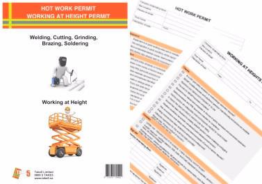Hot Work Permit and Working At Heights Permit Take 5 Pad