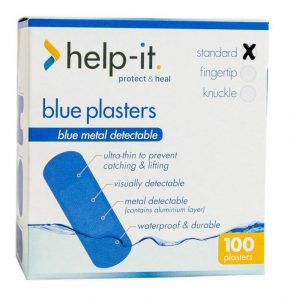 Plaster Blue Vis/Metal Detectable W/proof 72x25mm PK100