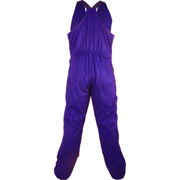 Overall Easy Action Bib Royal Blue Polycotton