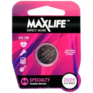 Maxlife Batteries CR2025 Lithium Button Cell Single