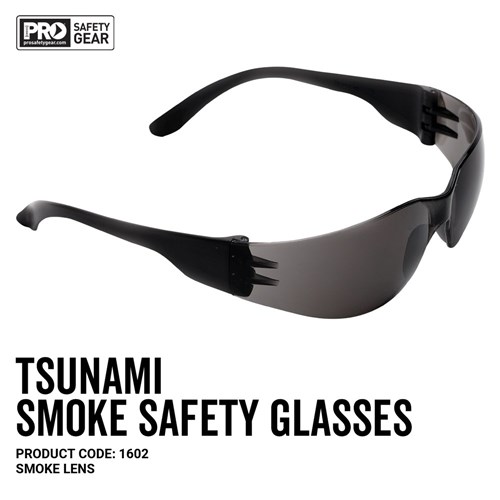 Safety Glasses Smoked - PRO Tsunami 1602
