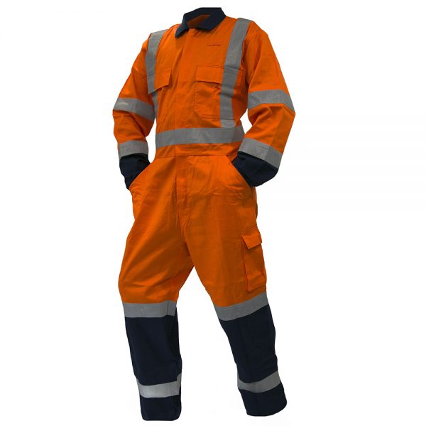 Safe-T-Tec Overalls Orange/Navy TTMC-W Cotton 300g