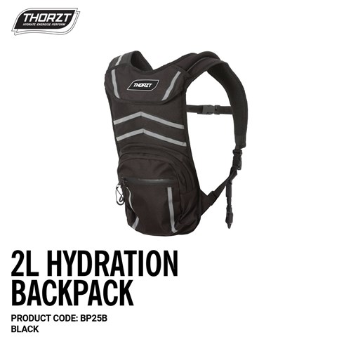 Thorzt 2L Hydration Baclpack Premium Black