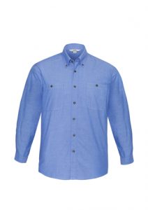 Shirts Mens Wrinkle Free Chambray Long Sleeve – Chambray