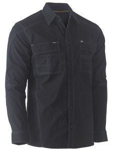 Bisley Utility Stretch Black Shirt Flex & Move BS6144