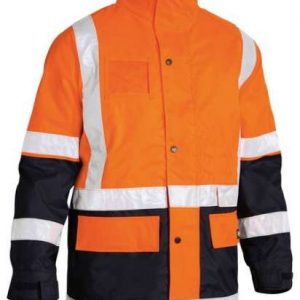 Bisley 5-In-1 RainJacket Orange/Navy