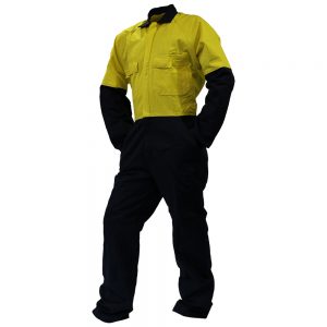 Safe-T-Tec Overall Yellow/Navy Cotton for Day Only