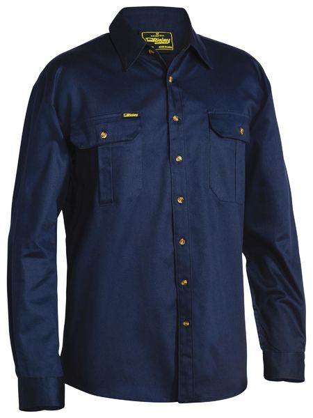 Bisley Original Cotton Drill Shirt Long Sleeve 100% Cotton - Image 5