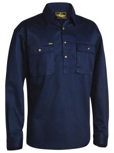 Bisley Closed Front Shirt 100% Cotton BSC6433