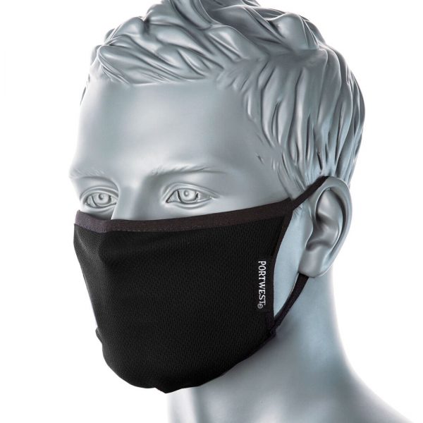 Face Mask Triple Layer Reusable Anti Microbial Fabric Navy or Black per Each - "Sold Out Until Mid March" - Image 2