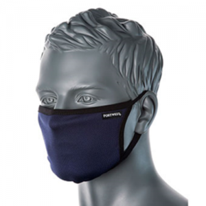 Face Mask Triple Layer Reusable Anti Microbial Fabric Navy or Black per Each