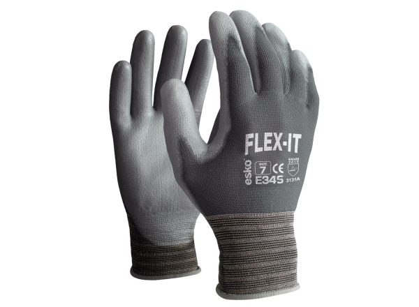 Esko Economy Glove -  FLEX-IT Touch Sensitive Grey PU Coating E345 - Image 2