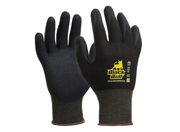 Esko Work Gloves - Black Bull E450 Nitrile-Coated - Image 2
