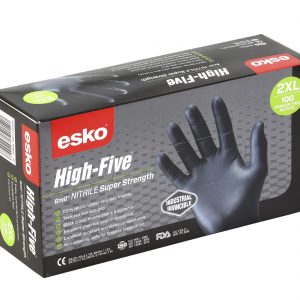 Esko Nitrile Heavy Duty Industrial Disposable Gloves – High Five Black