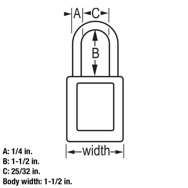 Master Lock Padlock with Steel Shackle 38mm 0410 - Image 3