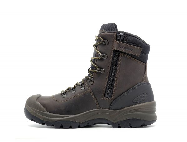 Grisport Monza Brown Zipped Safey Boot UK Sizes - Image 2