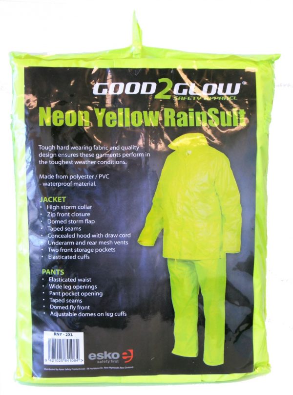 Esko Rainset - Jacket & Pants Set, Neon Yellow - Image 2