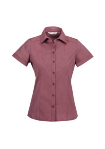 Biz-Collection Ladies Chevron Short Sleeve Shirt S122LS