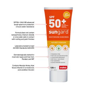 SunGuard Sunscreen SPF50 125mL Flip Top Tube