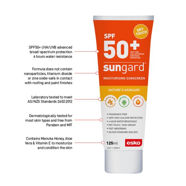 SunGard Sunscreen SPF50 125mL Flip Top Tube