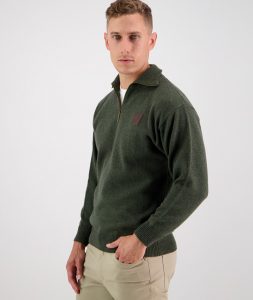 Swanndri Mariner Wool Jersey Zip Neck Men’s