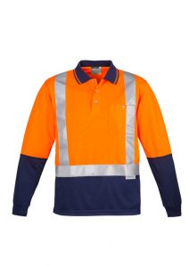 Syzmik L/S Polo Shoulder Taped Men’s Hi Vis Spliced ZH234