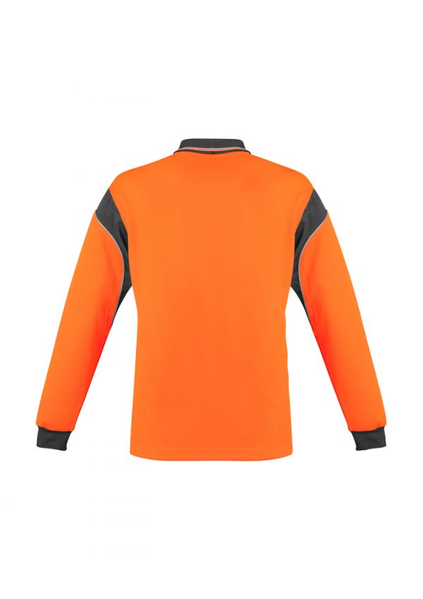 Syzmik Aztec Polo Hi Vis Men's Long Sleeve - Image 6