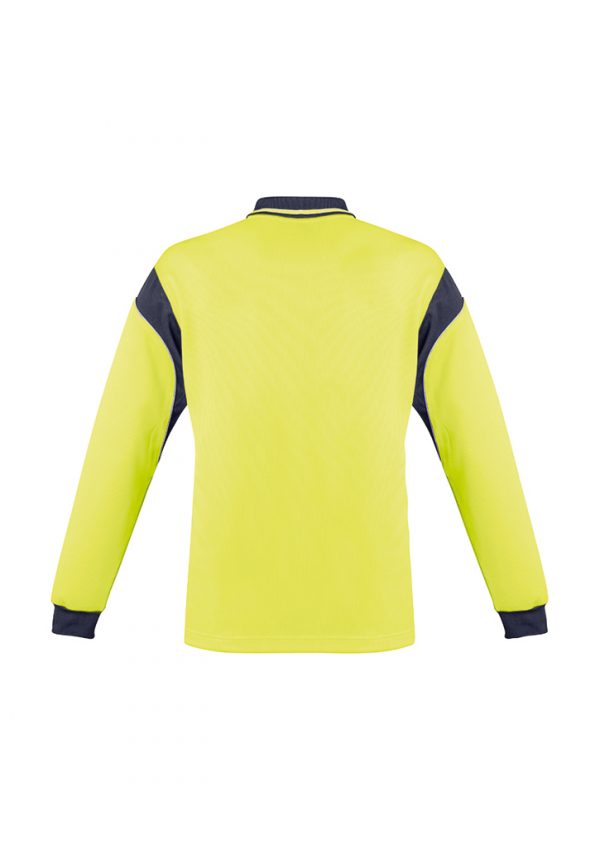 Syzmik Aztec Polo Hi Vis Men's Long Sleeve - Image 2