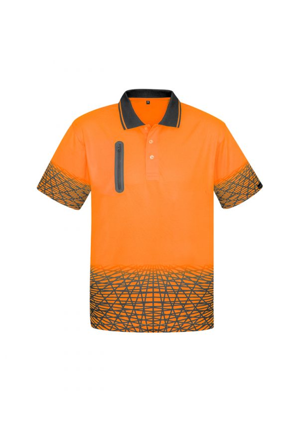 Syzmik Men's Tracks Polo Yellow or Orange ZH300 - Image 3