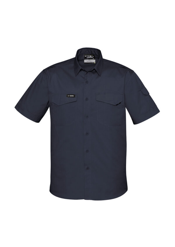 Syzmik Men's Rugged Work-shirt Short Sleeve 145g ZW405 - Image 3