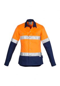 Syzmik Spliced Shirt Women’s Hi Vis L/Sleeve