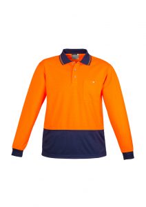 Syzmik Basic Spliced Polo Hi Vis Unisex Long Sleeve ZH232