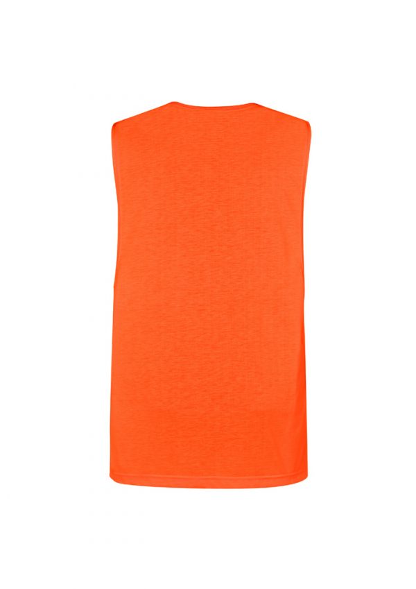 Syzmik Sleeveless Tee Hi Vis Men's Yellow or Orange - Image 4